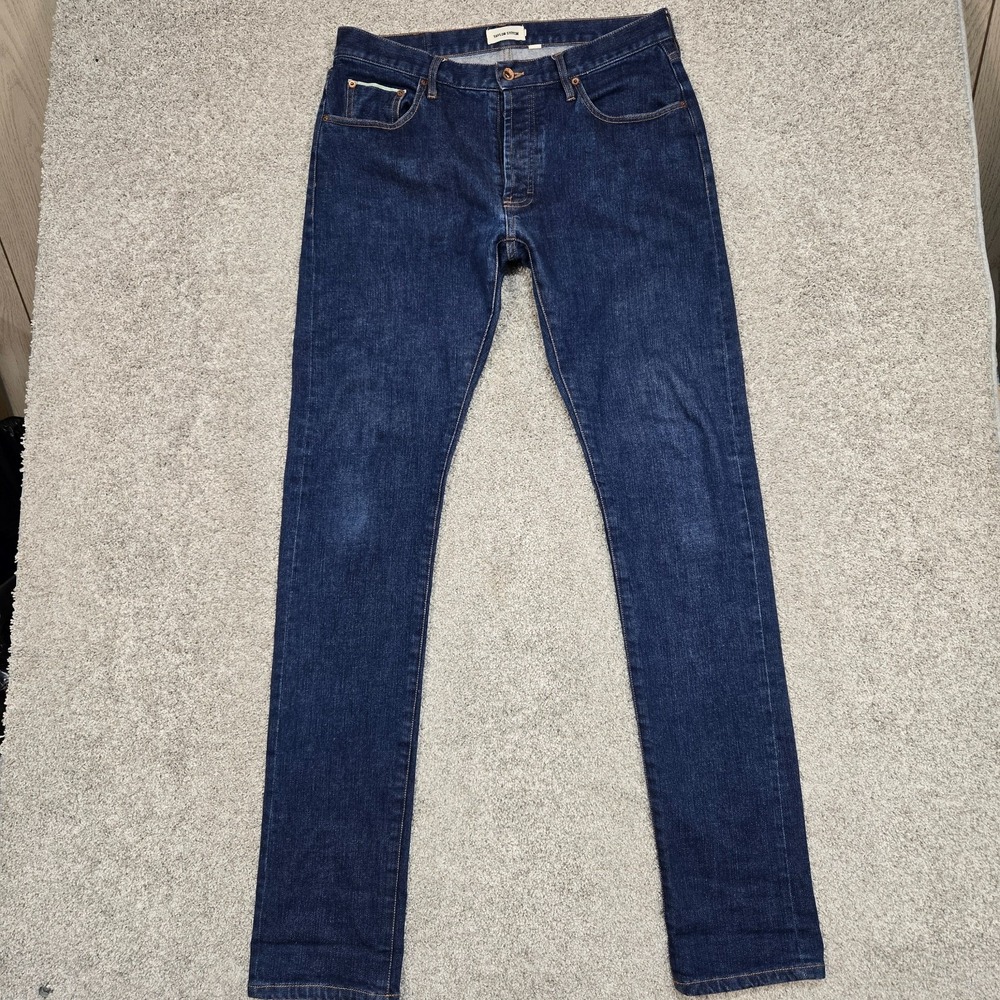 Taylor Stitch Slim Fit Button Fly jeans mens 33x36